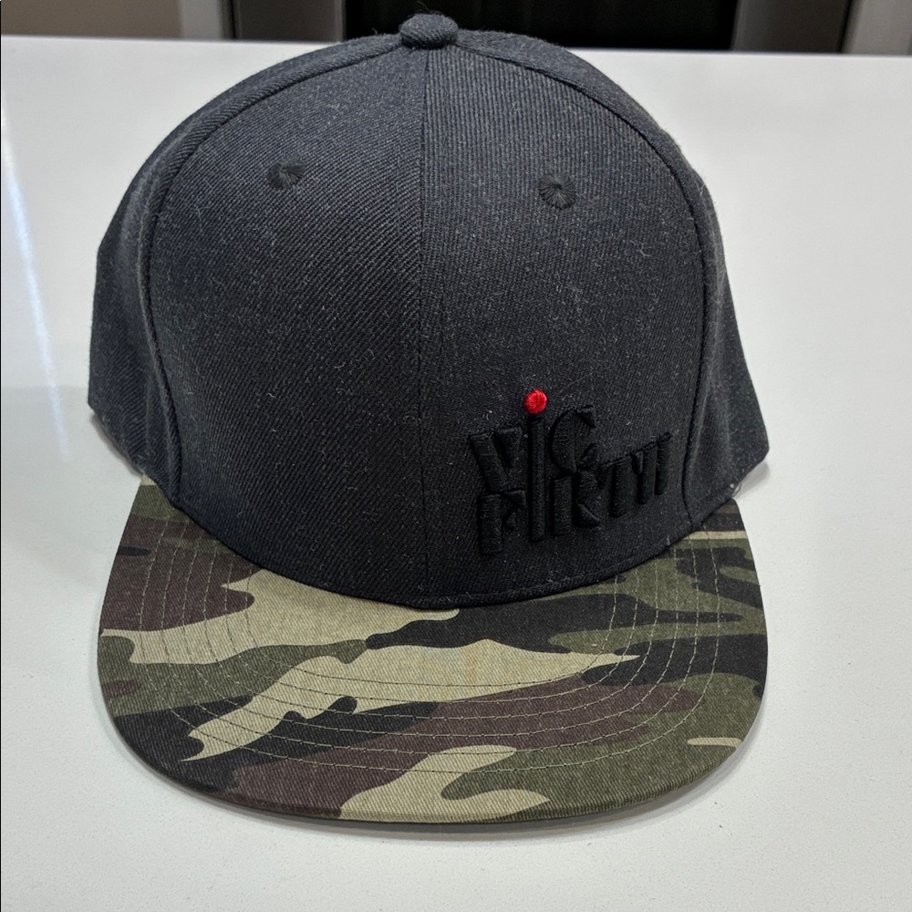 Vic Firth drumsticks camo hat with grey.